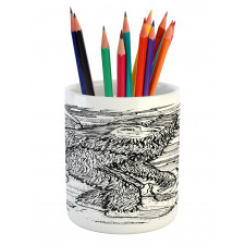 Mythical Yeti Creature Pencil Pen Holder