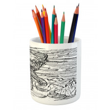 Mythical Yeti Creature Pencil Pen Holder