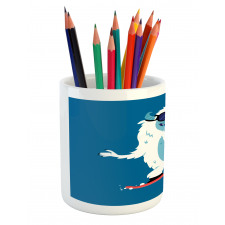 Yeti Snowboard Winter Pencil Pen Holder