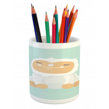 Graphic Happy Yeti Pencil Pen Holder