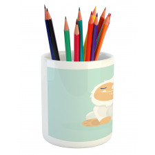 Graphic Happy Yeti Pencil Pen Holder