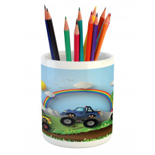 Skid Trail Race Pencil Pen Holder