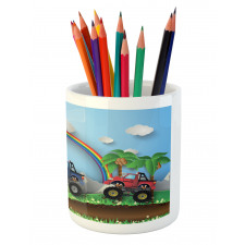 Skid Trail Race Pencil Pen Holder