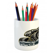 Rubber Tyre Car Pencil Pen Holder