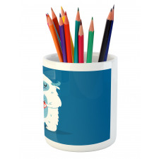 Yeti Coffee Cup Winter Pencil Pen Holder