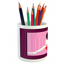 Pop Art Vintage Woman Pencil Pen Holder