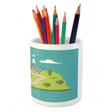 Map of Nebraska State Pencil Pen Holder