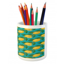 Hand Drawn Style Lemons Pencil Pen Holder