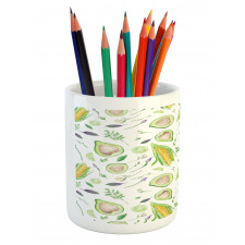 Fresh Salad Ingredients Pencil Pen Holder