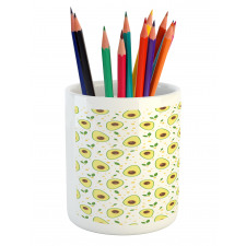 Graphic Avocado Pattern Pencil Pen Holder