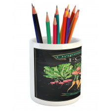 Chalkboard Organic Food Pencil Pen Holder