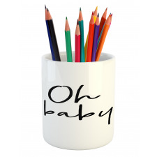 Modern Brush Message Pencil Pen Holder