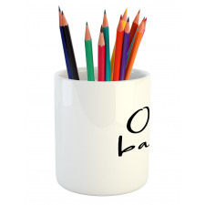 Modern Brush Message Pencil Pen Holder