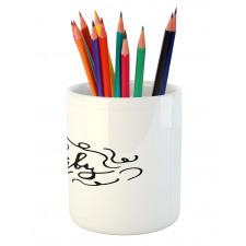 Calligraphy Curlicues Pencil Pen Holder