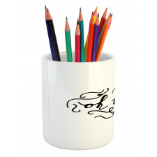 Calligraphy Curlicues Pencil Pen Holder