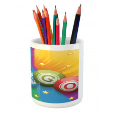 Colorful Balls Rainbow Pencil Pen Holder