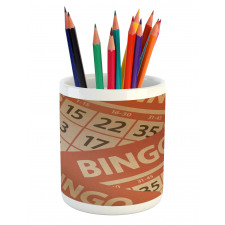 Graphic Game Cards Pile Pencil Pen Holder