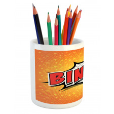 Cartoon Speech Bubble Pencil Pen Holder