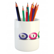 3D Style Colorful Balls Pencil Pen Holder