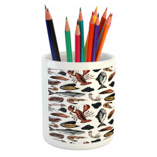 Vintage Seafood Concept Pencil Pen Holder