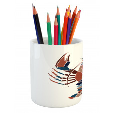 Abstract Crayfish Print Pencil Pen Holder