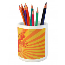 Aquatic Animal Lines Pencil Pen Holder