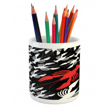 Silhouette Ocean Fauna Pencil Pen Holder