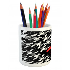 Silhouette Ocean Fauna Pencil Pen Holder