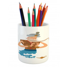 Cartoon Genie Coming Pencil Pen Holder