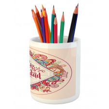 Feliz Navidad Christmas Pencil Pen Holder