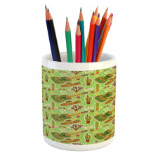 Colorful Doodle Fiesta Pencil Pen Holder