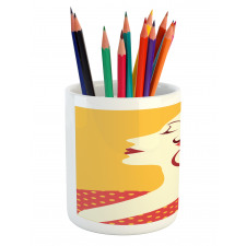 Retro Flamenco Woman Pencil Pen Holder