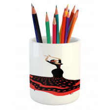 Flamenco Woman Folkloric Pencil Pen Holder