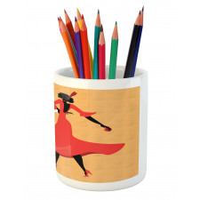 Dancers in Folk Dresses Pencil Pen Holder