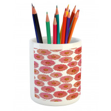 Pink Bloom Field Flourish Pencil Pen Holder