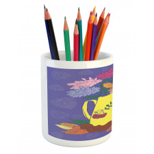 Flower Bucket Water Can Pencil Pen Holder