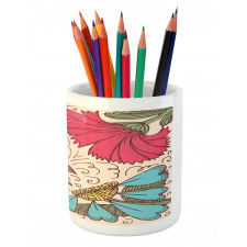 Old Fashioned Artwork Pencil Pen Holder