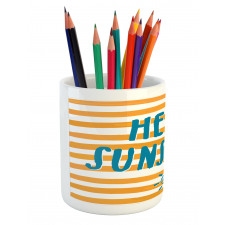 Words Stripes Pencil Pen Holder