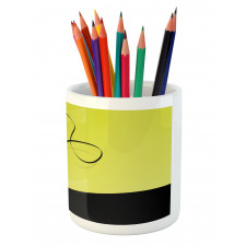 Woman with Ribbon Pencil Pen Holder