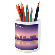 Downtown Cityscape Pencil Pen Holder