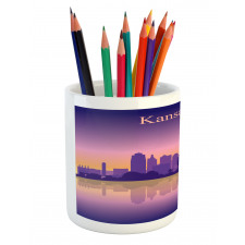 Downtown Cityscape Pencil Pen Holder