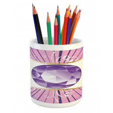 Flourish Gemstone Theme Pencil Pen Holder