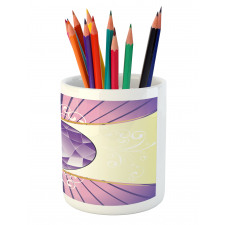 Flourish Gemstone Theme Pencil Pen Holder