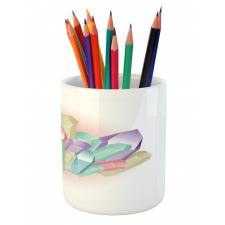 Natural Uncut Minerals Pencil Pen Holder