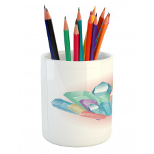 Natural Uncut Minerals Pencil Pen Holder