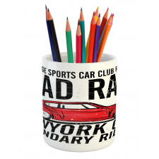 Vintage Sports Race Theme Pencil Pen Holder