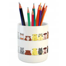 Simplistic Dog Animal Pencil Pen Holder