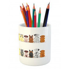 Simplistic Dog Animal Pencil Pen Holder