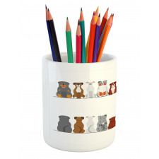 Simplistic Dog Animal Pencil Pen Holder