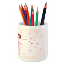 Ballerina Girl Sakura Tree Pencil Pen Holder